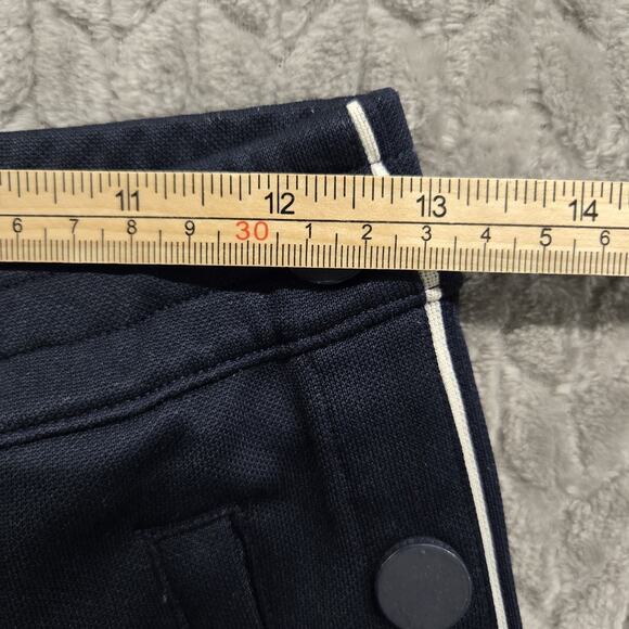 Tory Sport Track Pants size XS Navy Blue & White Snaps Athleisure Wide Leg - Picture 6 of 14